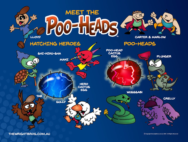 Poo-heads Character Poster